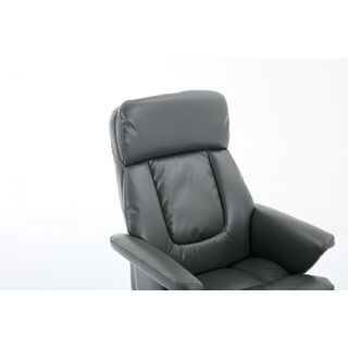 PULITO เก้าอี้พักผ่อนพร้อมที่วางขา รุ่น BAYLOR ขนาด 73x79-108x105.5 ซม. ที่วางขา  ขนาด 47x41x41 ซม  สีเทาเข้ม