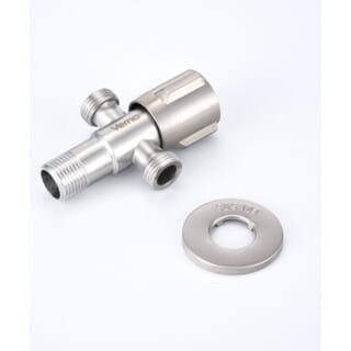 Verno สต๊อปวาล์วสเตนเลส 2 ทาง รุ่น POS-304SJ2 ขนาด 8.8x5.6x2.7 ซม. สีเงิน 