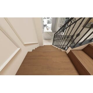 จมูกชานพักบันได SPC Click lock 114x1220x4+1mm IXPE  items No. 1210 สีไม้สักอ่อน