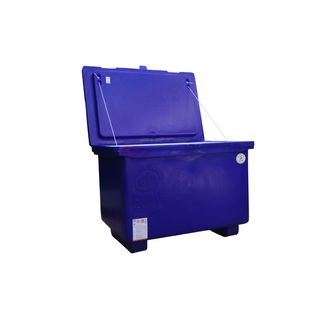 S&P ถังแช่  ขาสูง บานพับมือจับ 200 ลิตร สีน้ำเงิน