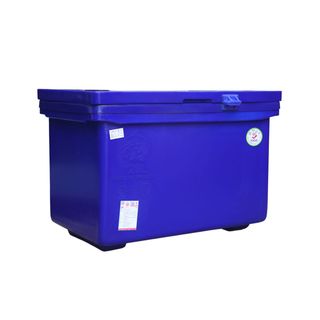 S&P ถังแช่ ขาสูง บานพับมือจับ 120 ลิตร สีน้ำเงิน