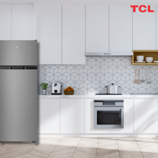 TCL ตู้เย็น 2ประตู 7.2 คิว F207TMG  สีเงิน