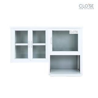 CLOSE ตู้แขวนอเนกประสงค์ พร้อมช่องไมโครเวฟ SHIRO-122  ขนาด 122 x 45 x 81 ซม. สีขาว