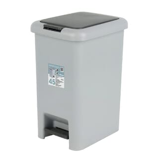 ICLEAN ถังขยะเหยียบเหลี่ยม Prensa 45 ลิตร รุ่น TG51792G ขนาด 33.2x44.5x56 ซม. สีเทา