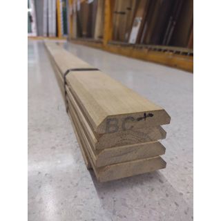 GREAT WOOD ฝ้าระแนงไม้ ไม้ยางพาราจ๊อยส์ BC (1x5) 5/8