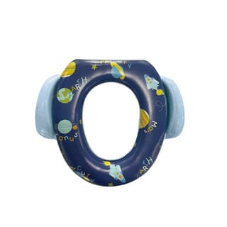 Primo Kids ฝารองนั่งเด็กพร้อมมือจับและแผ่นกันน้ำกระเด็น รุ่น Space TS01W  สีน้ำเงิน ลายอวกาศ