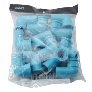 VAVO ข้องอ 90 เกลียวใน หนา 1/2(18) สีฟ้า (แพ็ค12)