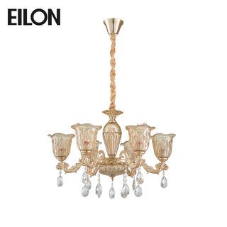 EILON โคมไฟแขวนช่อคริสตัล ขนาด 70*50cm รุ่น MD8064-6 สีทอง