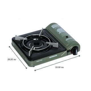 FIGTHER เตาพกพา JUNGLE สีเขียว-ดำ