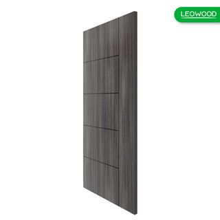 LWD ประตูไม้เคลือบเมลามีนภายใน iDoor S6 ลาย 06 สี Cinereo Oak ขนาด 3.5x80x200 ซม.