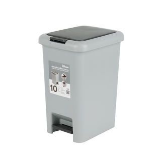 ICLEAN ถังขยะเหยียบเหลี่ยม Prensa 10 ลิตร  รุ่น TG51788G ขนาด 20x27.5x34.5 ซม. สีเทา