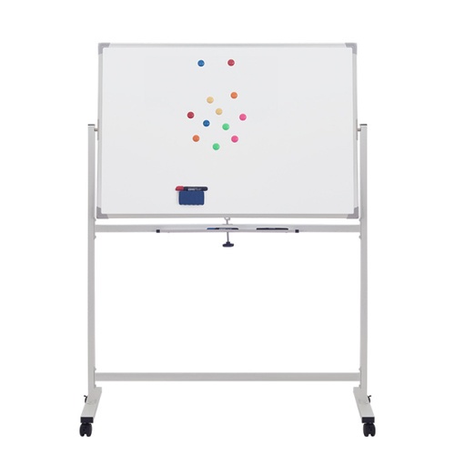 Smith กระดานไวท์บอร์ดขาตั้ง 2 หน้า รุ่น DBS1290 ขนาด 90x120x182 ซม. สีขาว