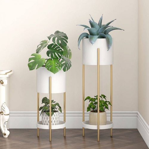 DELICATO ชั้นวางกระถางต้นไม้ รุ่น TY03WT   ขนาด 23*23*75.5ซม.   สีขาว