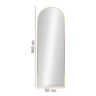 Nice กระจกมีกรอบอะลูมิเนียม รุ่น แอนนิก้า-โกลว ขนาด 50x160 ซม. สีทอง 