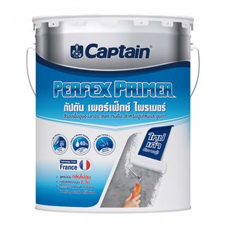 Captain สีรองพื้นปูนเอนกประสงค์ Perfex Primer # PP888 ถัง สีขาว