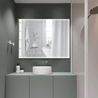 Nice กระจกเงาไม่มีกรอบ ทรงเหลี่ยม รุ่น JLLS003-60 ขนาด 45x60ซม. สีใส