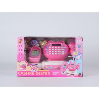 TOYS ของเล่นเครื่องแคชเชียร์คิดเงินพร้อมอุปกรณ์ไอศกรีม รุ่น M858-3H ขนาด 28x17x17 ซม. คละสี